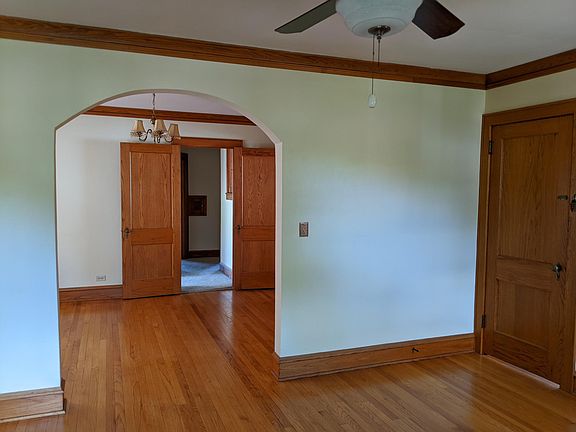 Living room, looking towards dining room and bedrooms