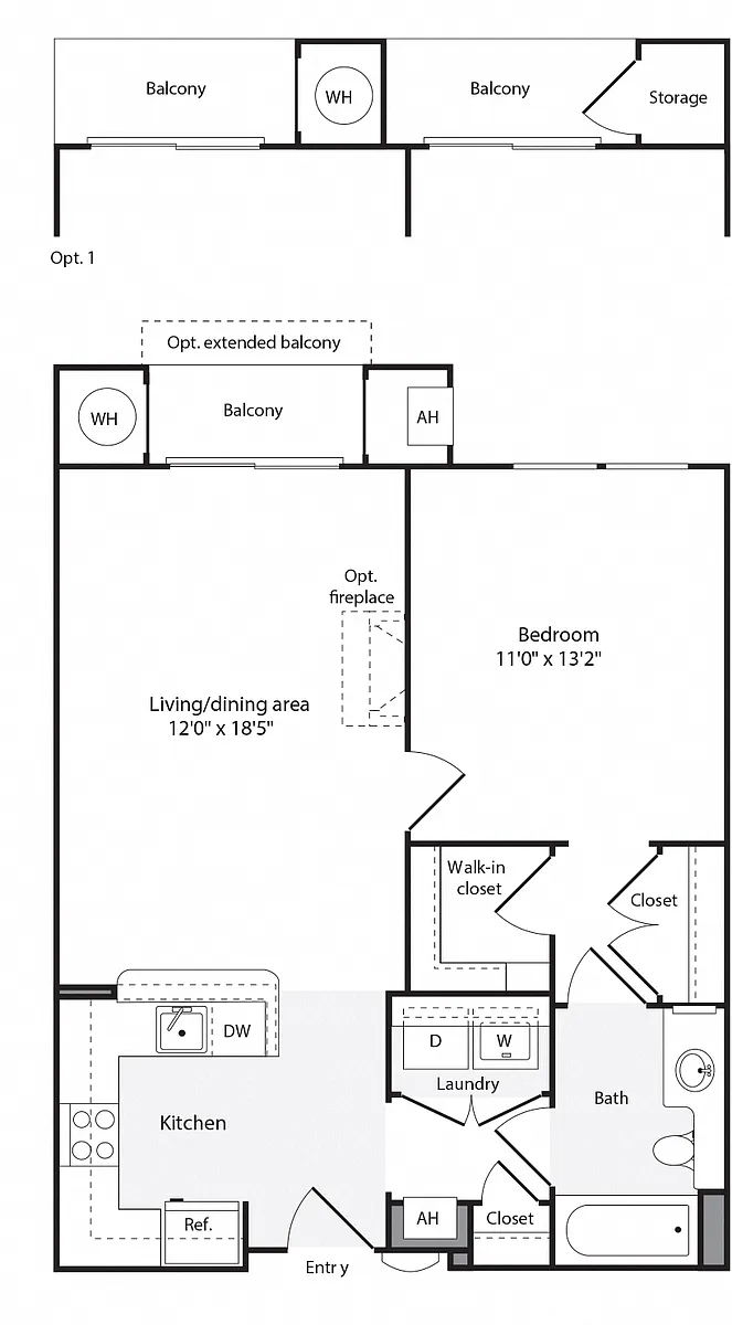 Floor plan 1G/1H