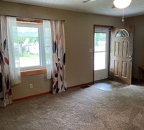 Front door into living room
