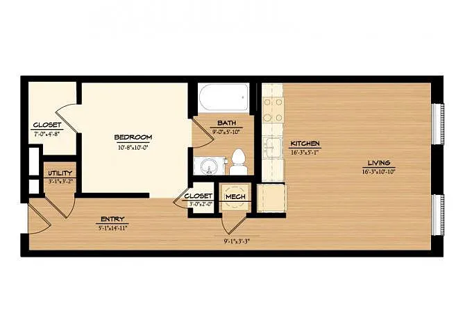 Floor plan THE WASH HOUSE A1