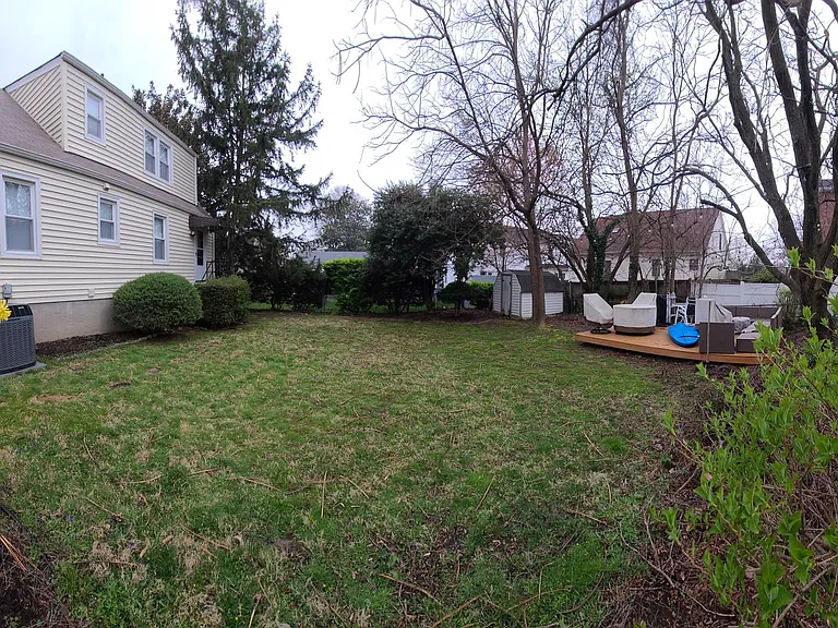 Yard view from patio deck