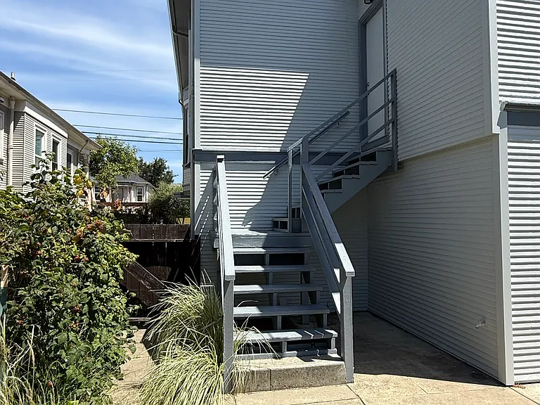 Backyard and back stairs