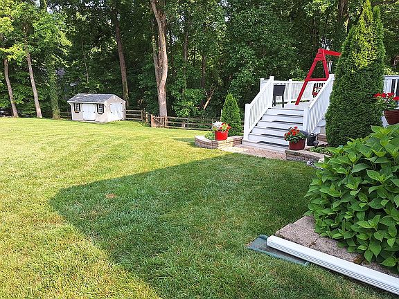 Backyard with 10 x 16 shed