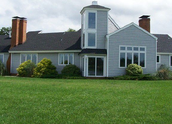 Front of home facing water