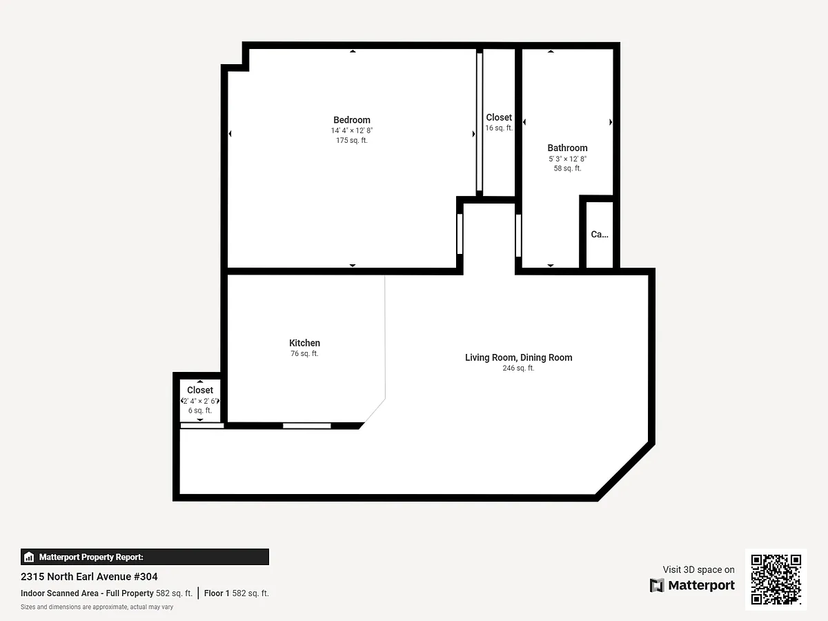 Floor plan 1Bed & 1Bath