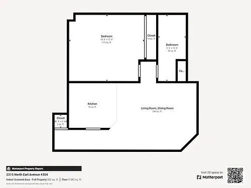 Floor plan 1Bed & 1Bath