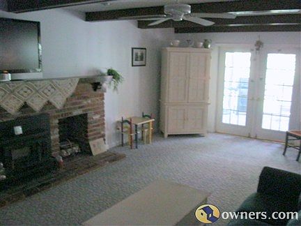 Family room with porch entry in background