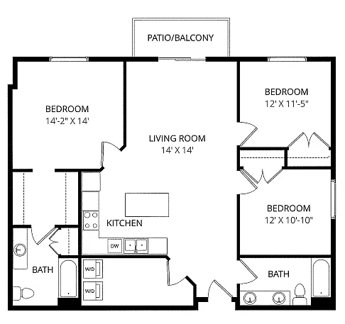 Floor plan 3x2 Logan
