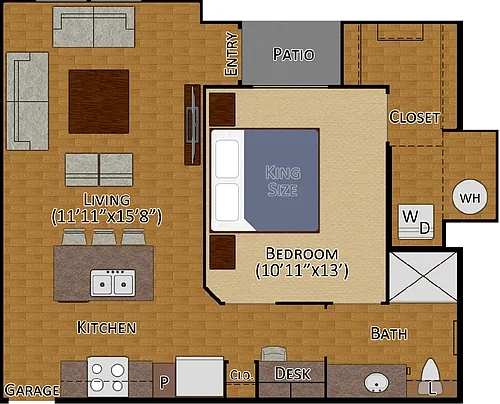 Floor plan 1x1 Floor 1 Garage