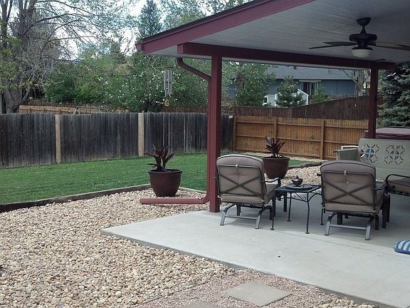 Xeriscaped upper yard