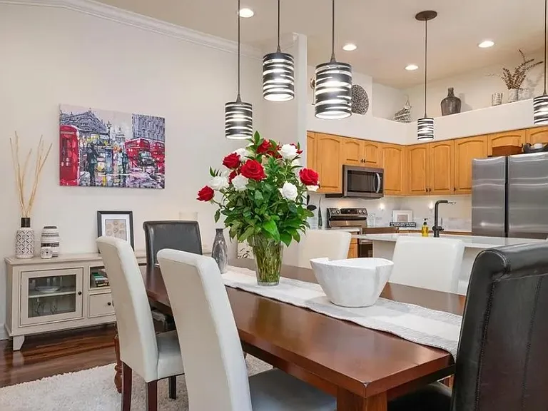 Roomy dining to wonderful open kitchen