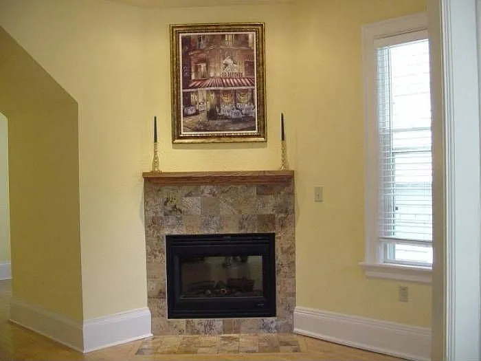 The fireplace