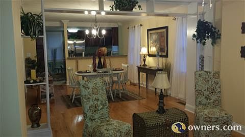 Custom Bookshelves & open floor plan