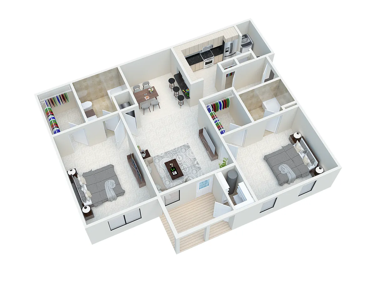 Floor plan 2x2 Upgrade