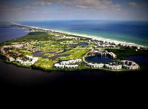 Aerial View. Tennis Villas at Indian River Plantation, a residential resort community on Hutchinson Island.  Wide variety of fun-filled activities await you.