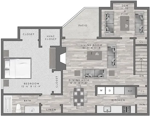 Floor plan A2-1x1D(H)