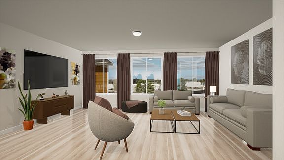Rendering of Clydesdale great room