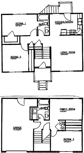 Floor plan 3 Bedroom Home