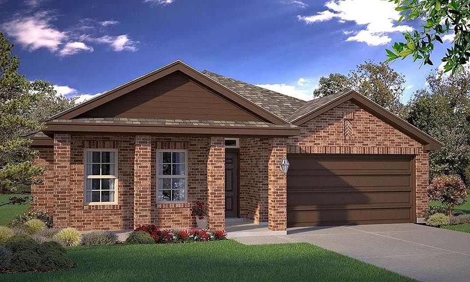 Front Elevation - D.R. Horton''s StarkvilleFloorplan Elevation D - All Home and community information, including pricing, included features, terms, availability and amenities, are subject to change at any time without notice or obligation. All Drawings, pictures, photographs, video, square footages, floor plans, elevations, features, colors and sizes are approximate for illustration purposes only and will vary from the homes as built.