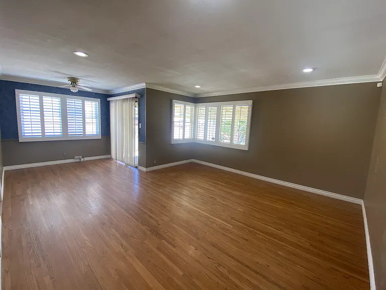 Living room and dining room