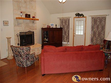 Living room and fireplace