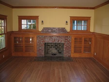 Living room with fireplace