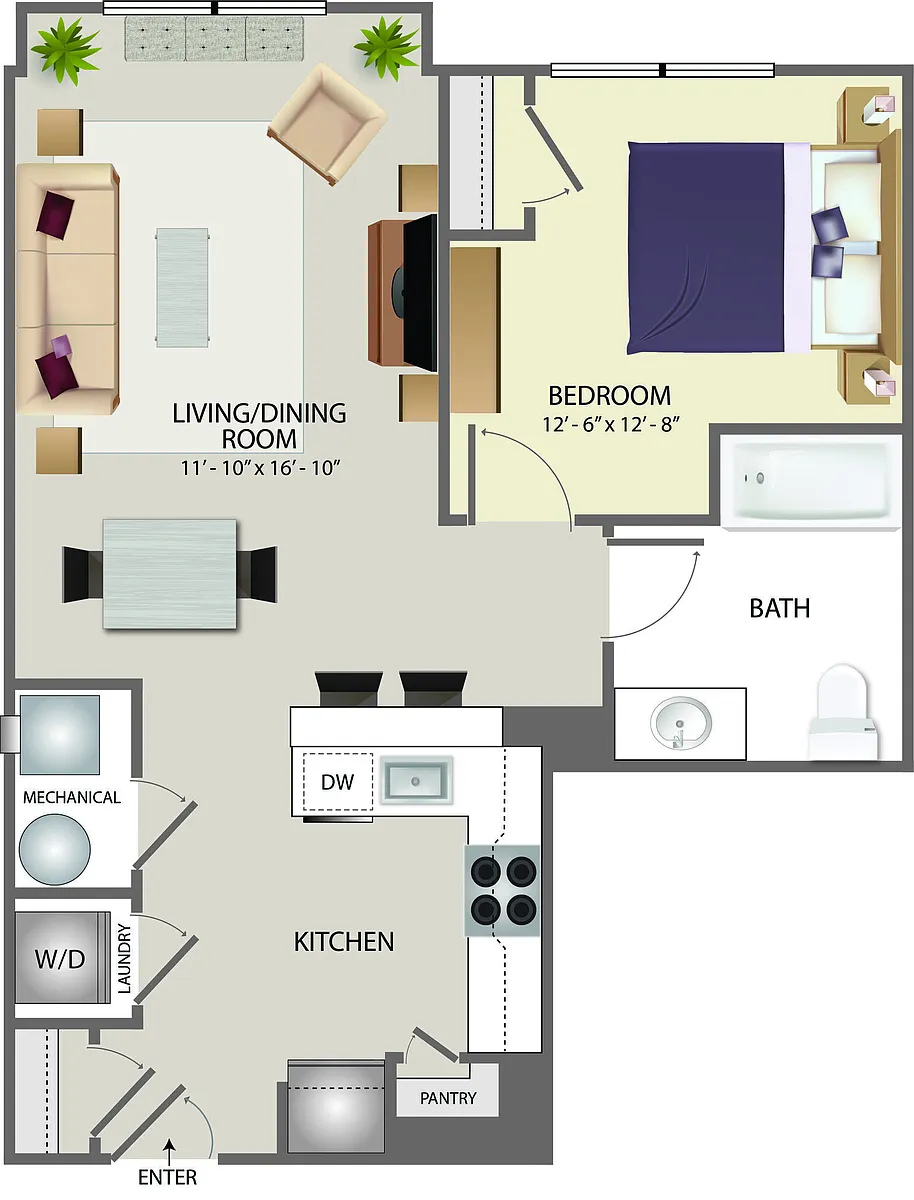 Floor plan 1A - Bay