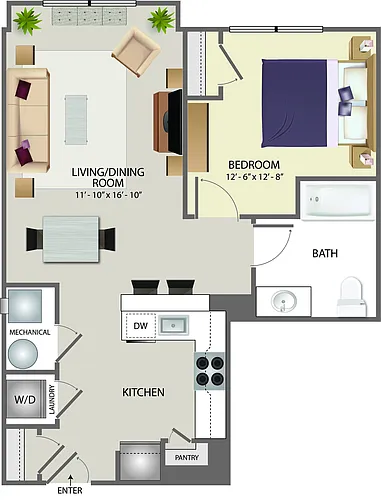 Floor plan 1A - Bay