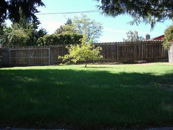 Fully fenced backyard