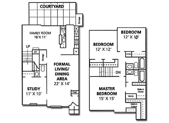 Floor plan 4 bed/2.5 bath Palacio (townhome)