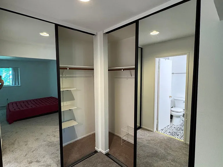 Closet in master bedroom