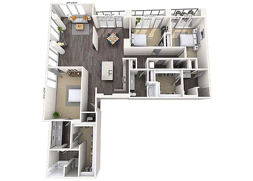 Floor plan Luxury 3x2 2224 SF