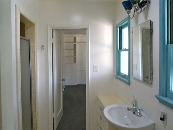 One bathroom located off bedroom/den