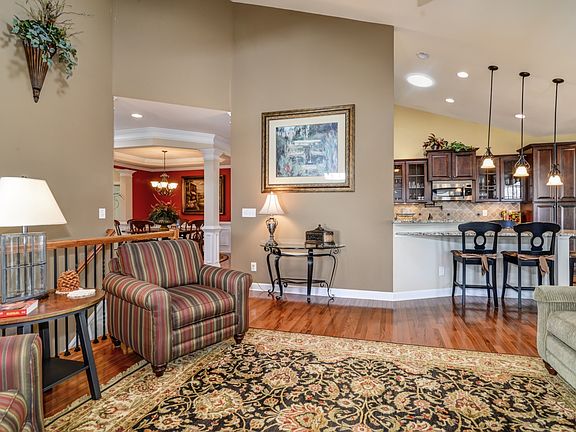 Hardwoods in open floor plan