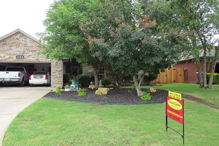 Shaded front lawn area