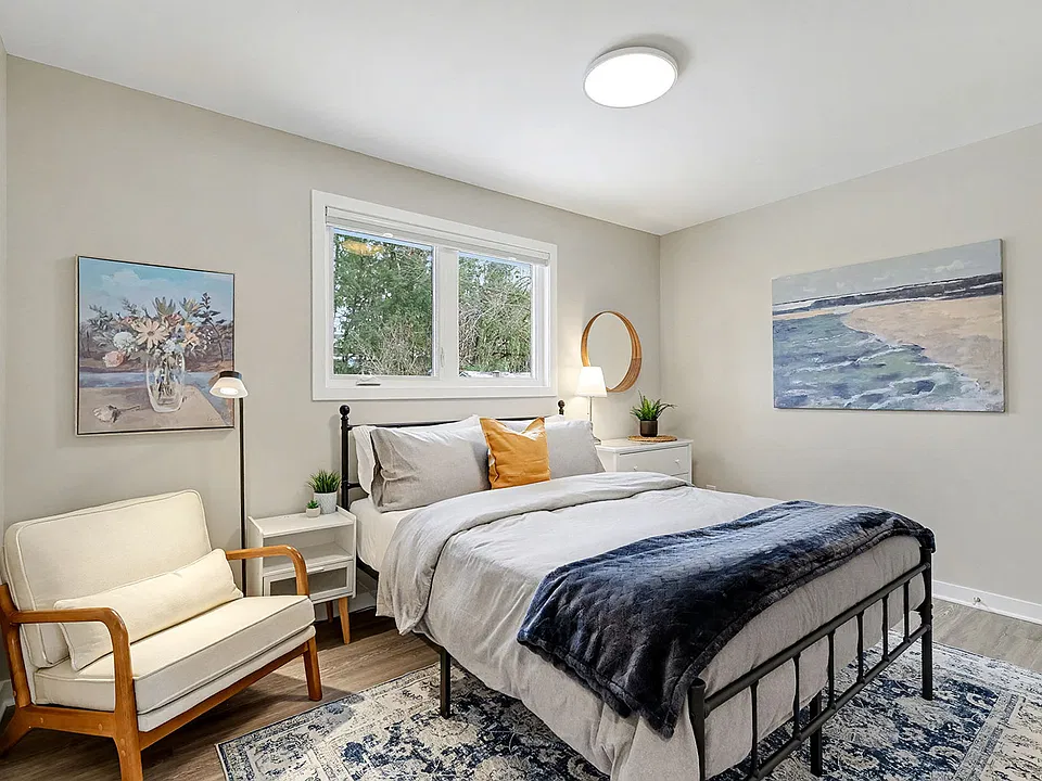Comfortable, sunlit bedroom in an Ottawa home for family relocation.