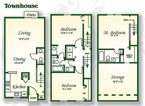 Floor plan The Magnolia Townhouse