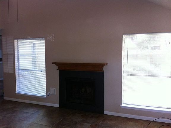 fire place with slate