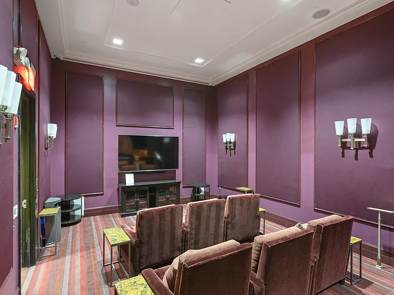Home Movie Theater with Oversized Plush Chairs