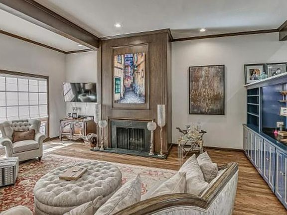 Living Room with High Ceilings