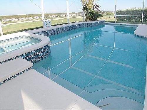 West facing pool and spa