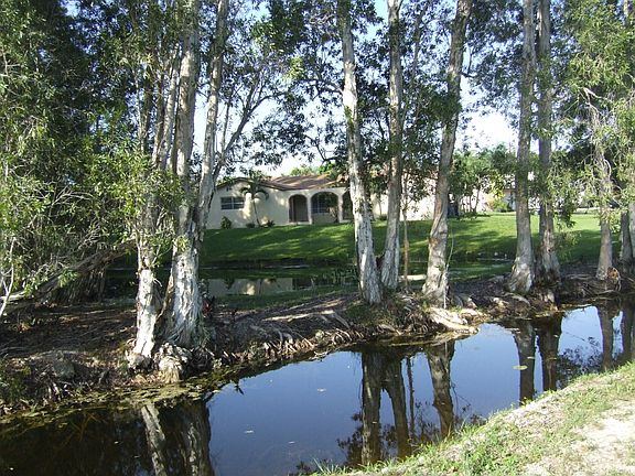 Canal to the front and side of property