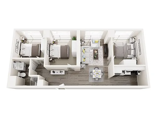 Floor plan 2Bedroom w/Den
