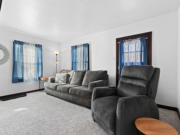 Living room with massage chair