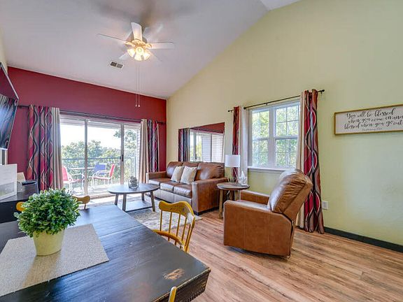 Dining area with high ceilings