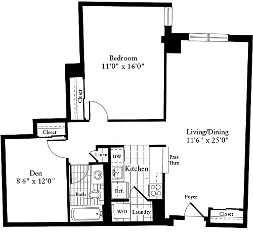 Floor plan 1 Bedroom R