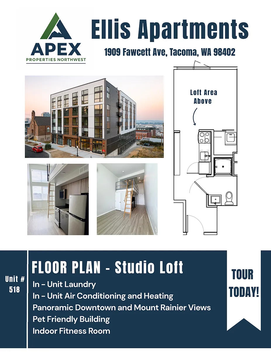 Floor plan Studio Lofts