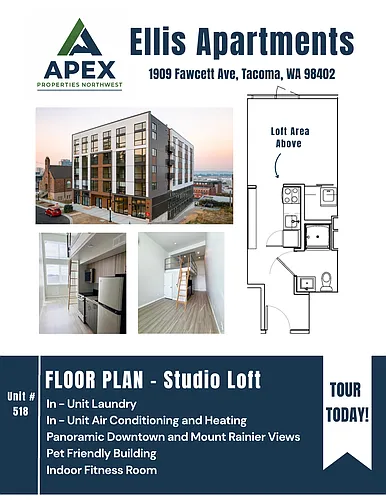 Floor plan Lofted Studio