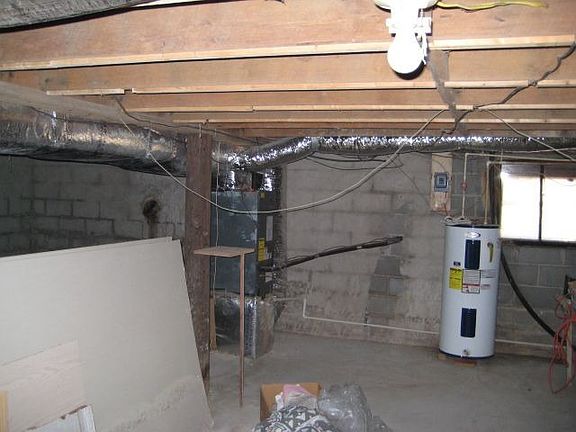 Fresh concrete Newer Water Heater