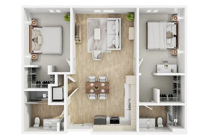 Floor plan 2X2 B